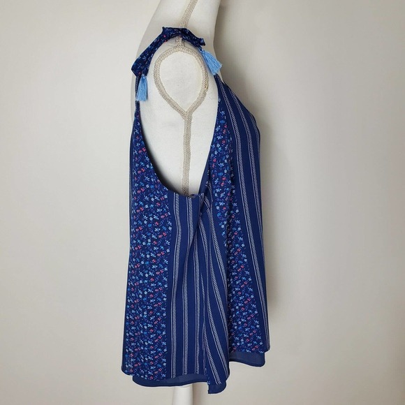 Skies Are Blue Chifon Blouse Women’s Sz 1X Floral Top V-neck Spaghetti Strap - Picture 6 of 12